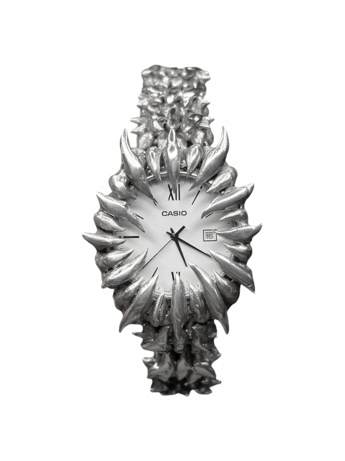 Silver Spiked Casio (White or Black)