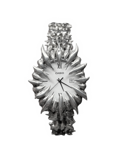 Silver Spiked Casio (White or Black)