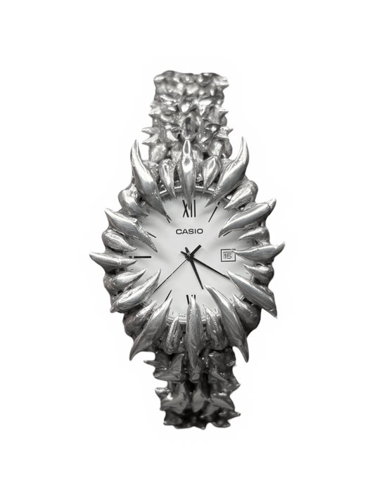 Silver Spiked Casio (White or Black)