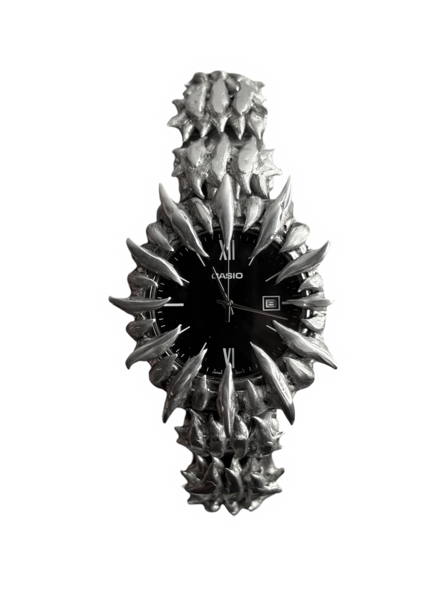 Silver Spiked Casio (White or Black)