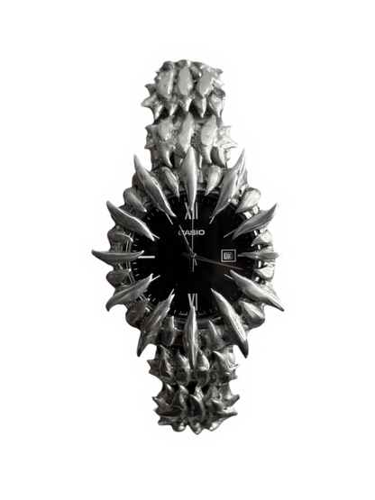 Silver Spiked Casio (White or Black)