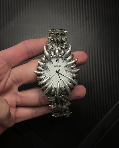 Silver Spiked Casio (White or Black)